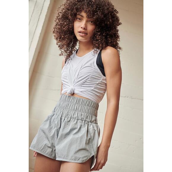 Free People Movement The Way Home Shorts – Gray Ultra High Rise – Size Large - Picture 1 of 6